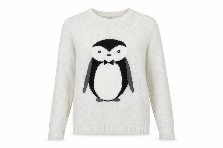 Forever 21 Women’s Grey Penguin Christmas Jumper Size S