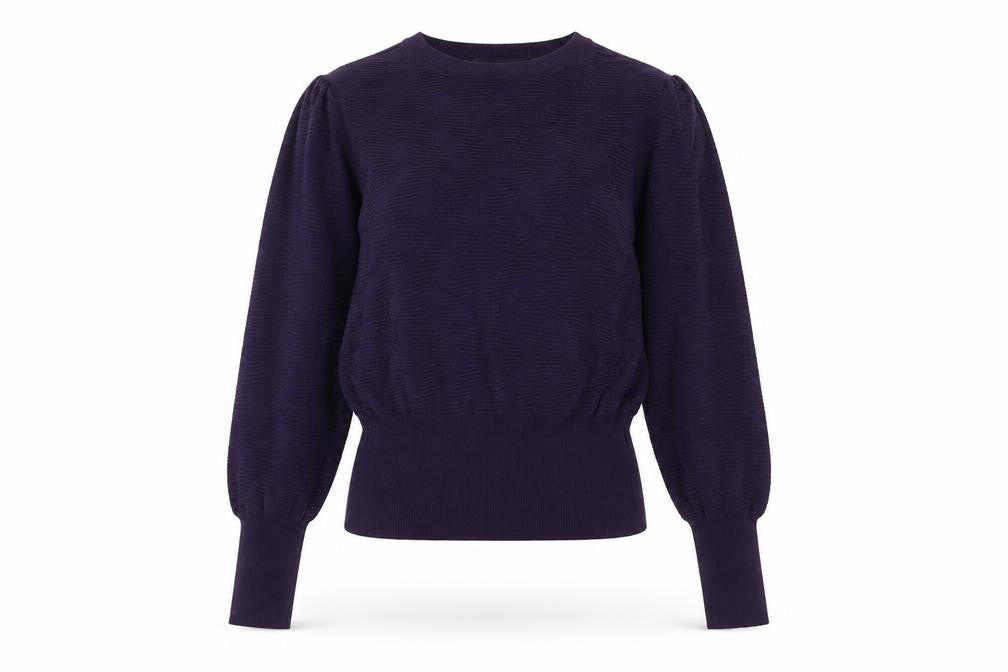 Front view of Marks & Spencer Women Purple Crew Neck Knit jumper M