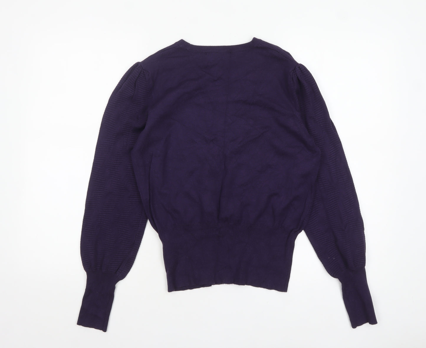 Marks and Spencer Women Purple Crew Neck Knit Pullover Jumper M