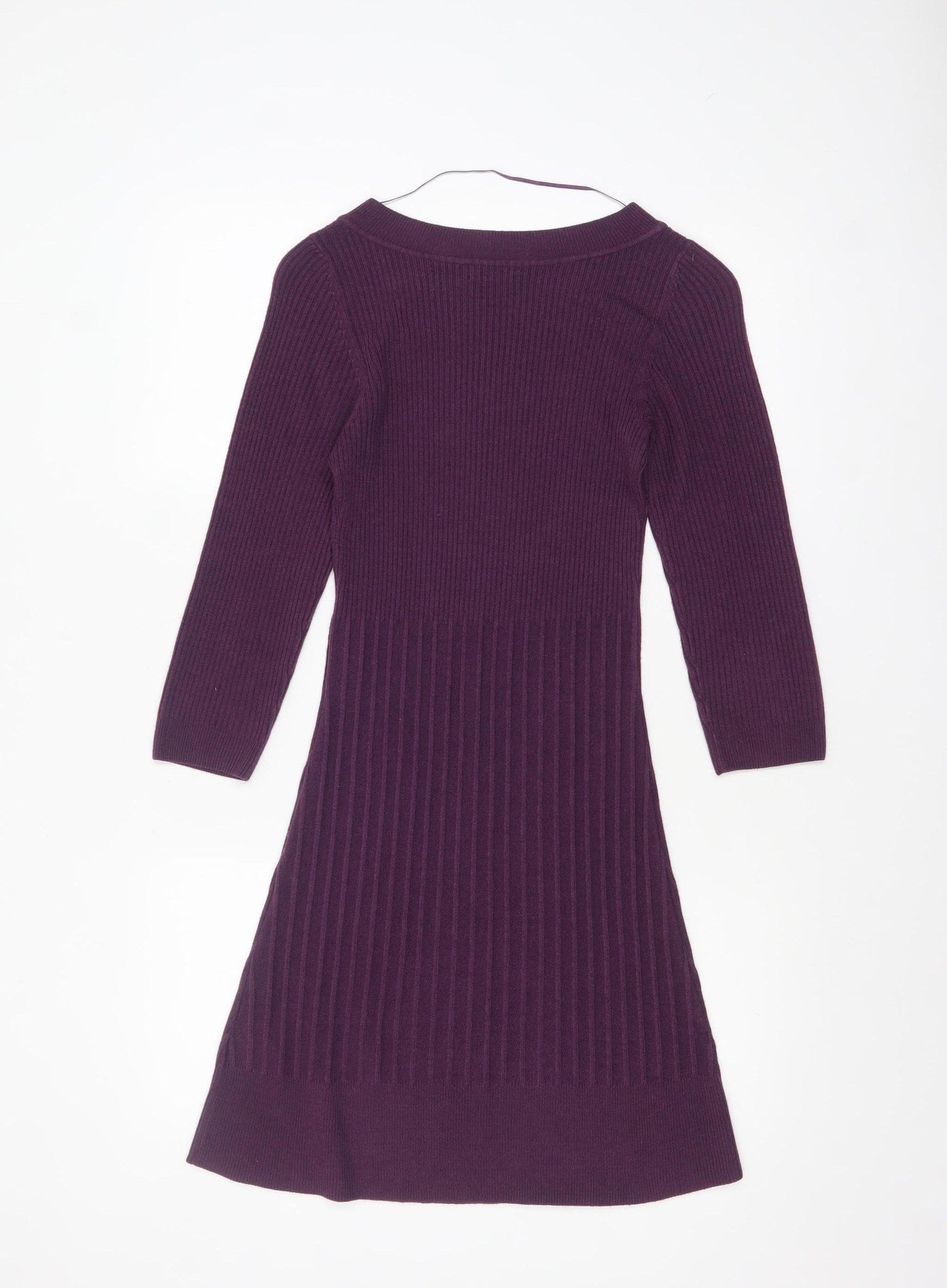 F&F Women’s Purple Knit Fit & Flare Dress Size 8