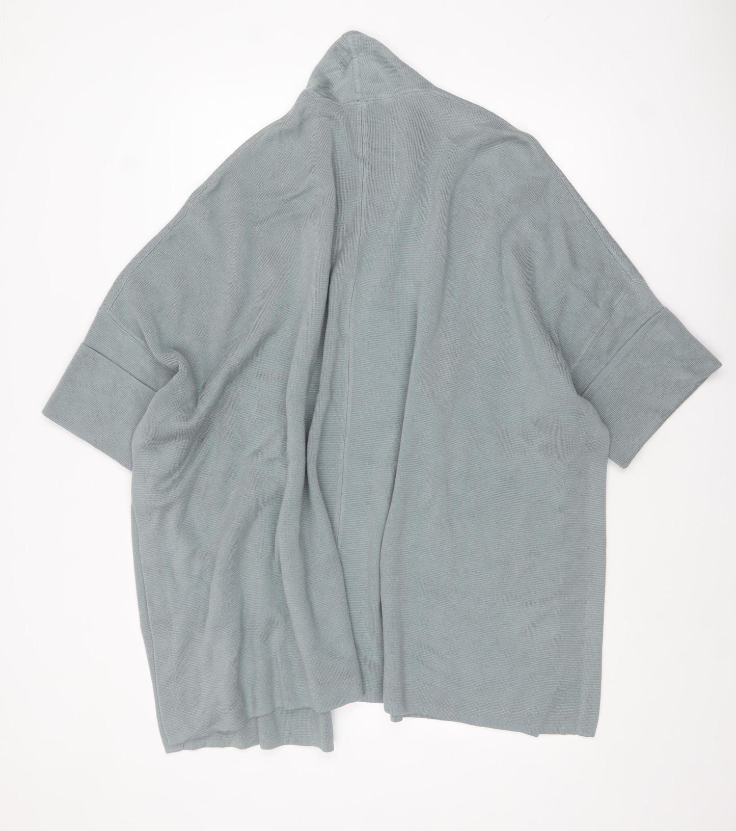 Marla Wynne Women’s Grey XS Open Knit Short Sleeve Cardigan