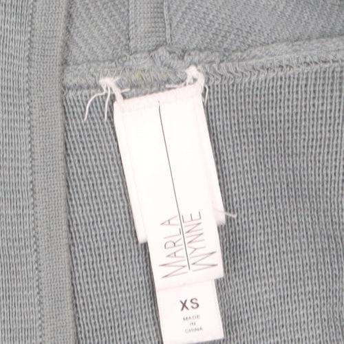 Marla Wynne Women’s Grey XS Open Knit Short Sleeve Cardigan