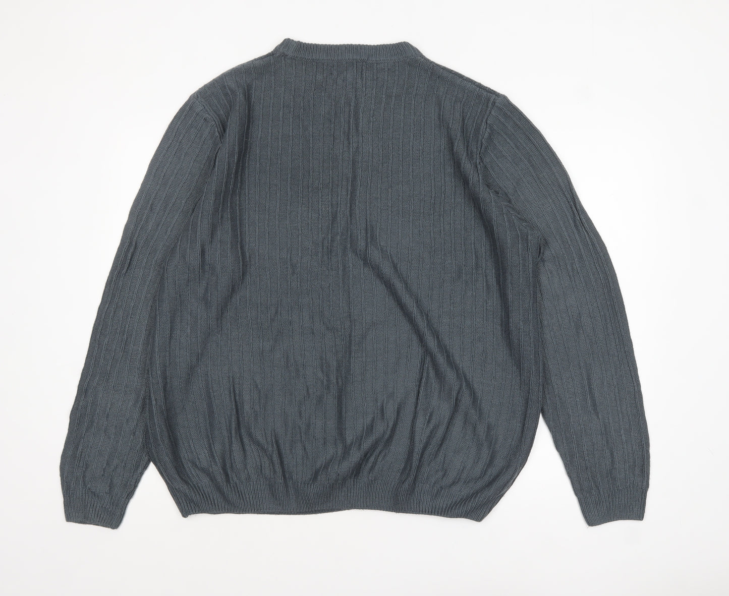 EASY Men’s Grey Cable Knit Acrylic Pullover Jumper XL