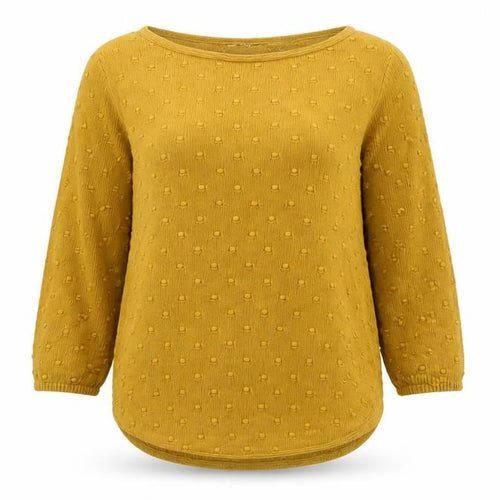 Tu Women’s Yellow 100% Cotton Crew Neck Chunky Knit Pullover Jumper Size 10
