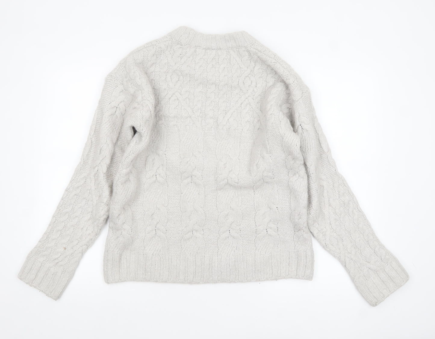 Weekday Women Ivory Cable-Knit Wool Blend Jumper XS