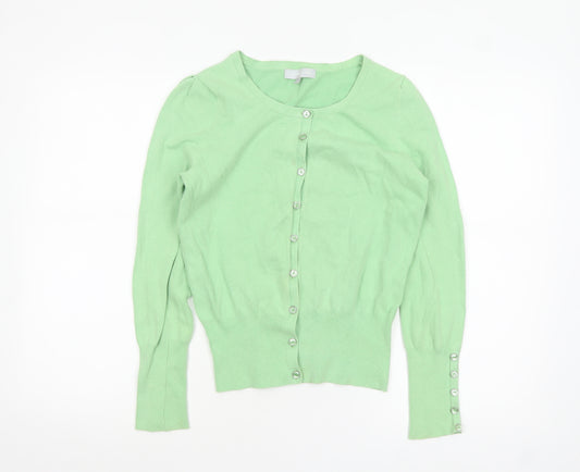 Red Herring Women's Green Size 12 Button Front Knit Cardigan