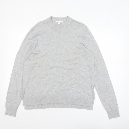 H&M Women’s Grey Crew Neck Knit Jumper Size S Viscose Blend