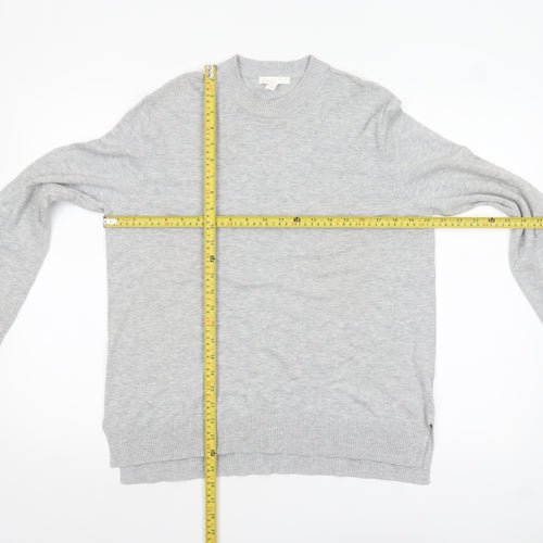 H&M Women’s Grey Crew Neck Knit Jumper Size S Viscose Blend