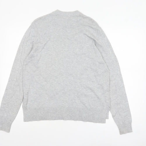 H&M Women’s Grey Crew Neck Knit Jumper Size S Viscose Blend