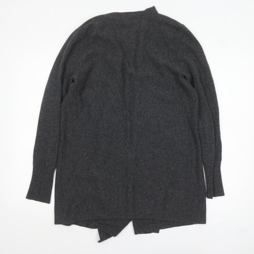 Jaeger Women Grey Wool Cashmere Long Sleeve Open Cardigan S