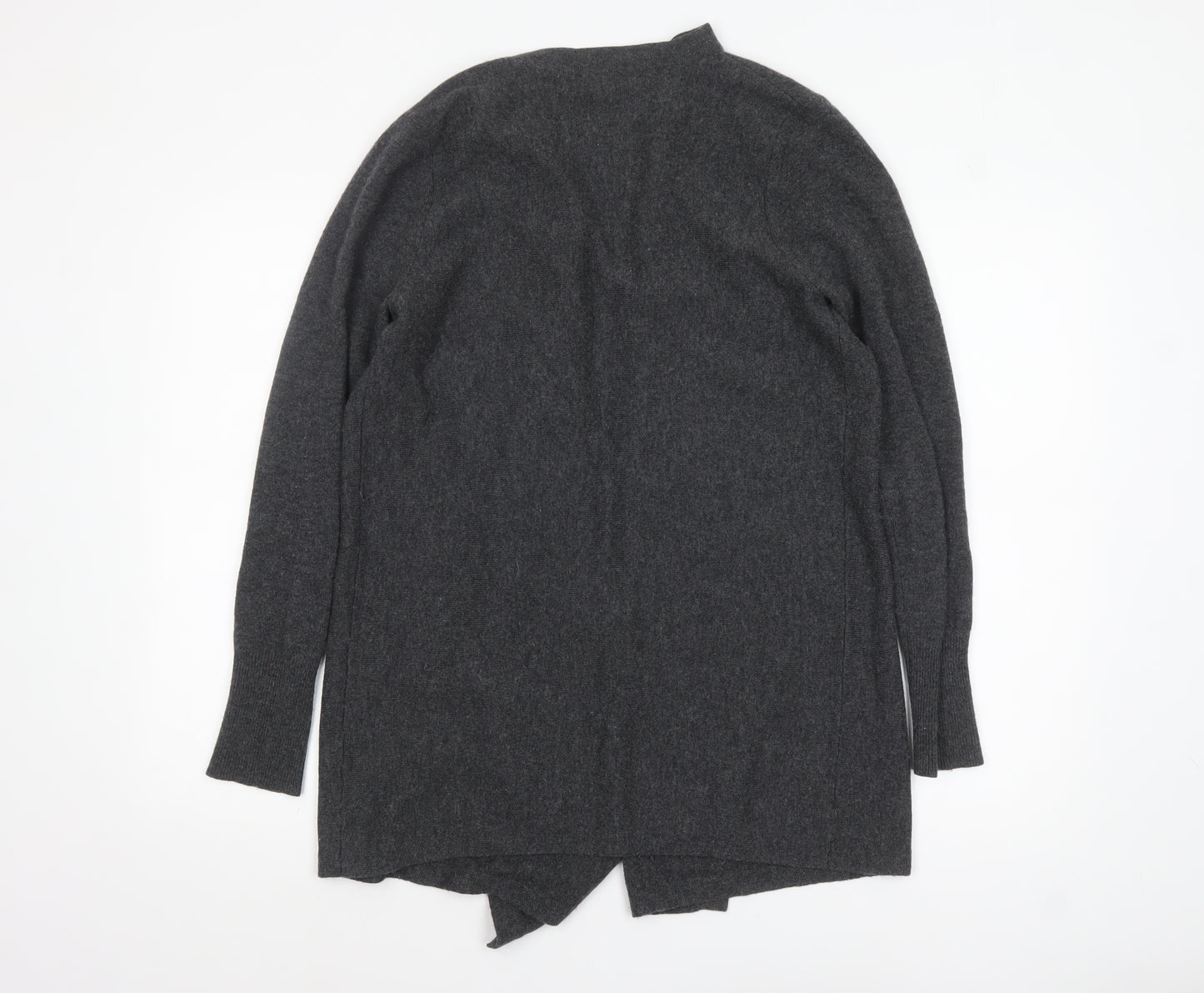 Jaeger Women Grey Wool Cashmere Long Sleeve Open Cardigan S