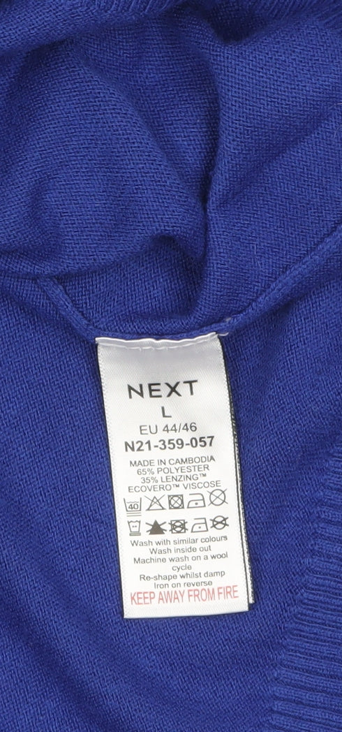 Next Women's Blue Crew Neck Long Sleeve Pullover Jumper Size L
