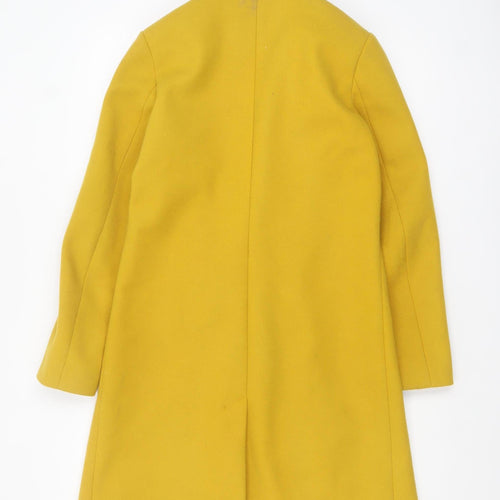 George Women's Yellow Long Overcoat Size 8 Classic Polyester