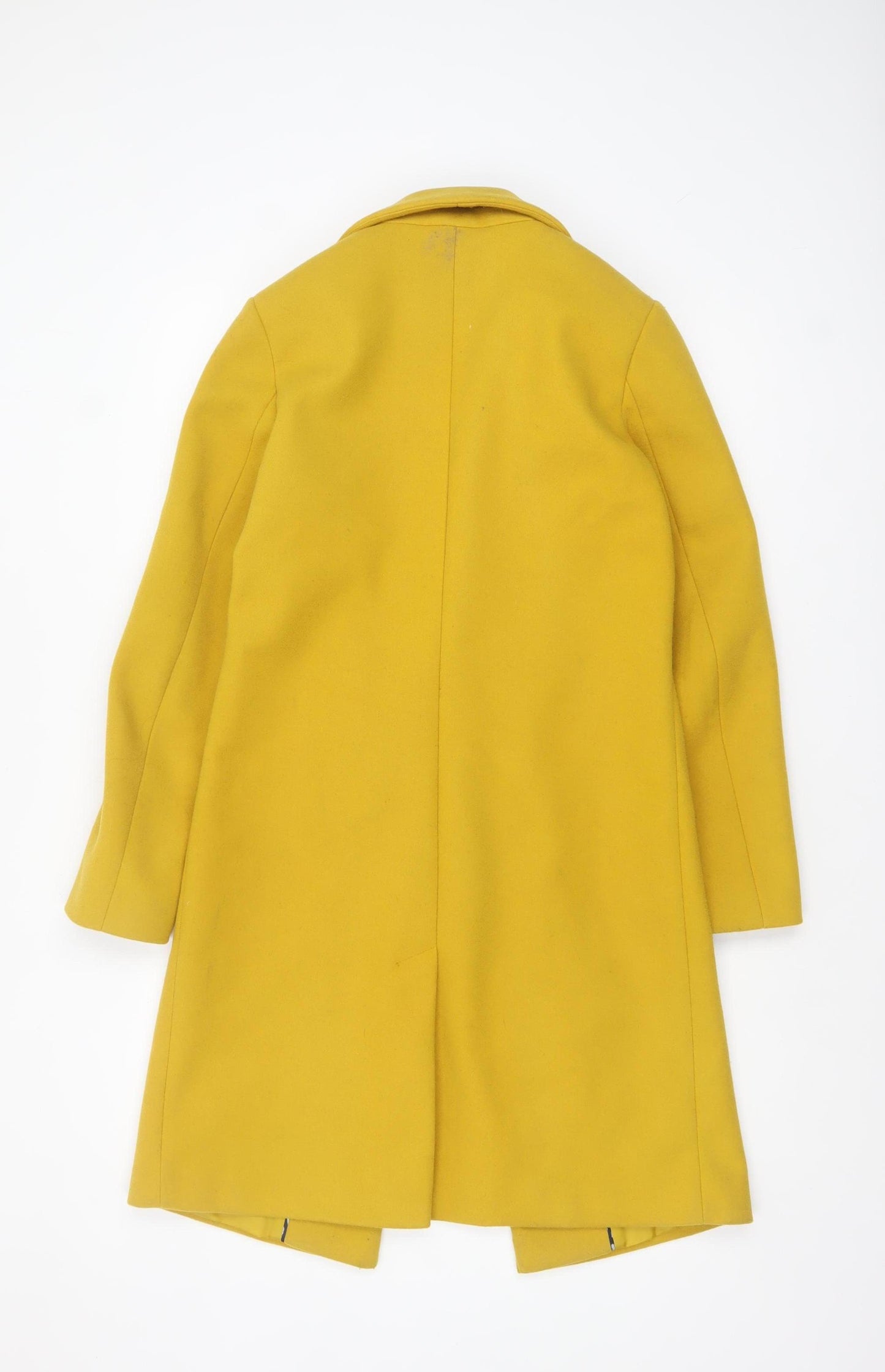 George Women's Yellow Long Overcoat Size 8 Classic Polyester