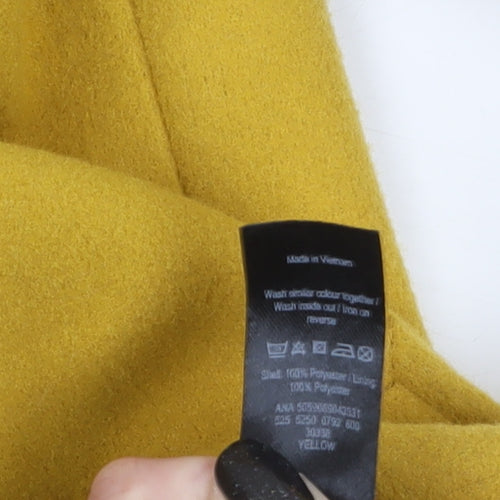 George Women's Yellow Long Overcoat Size 8 Classic Polyester