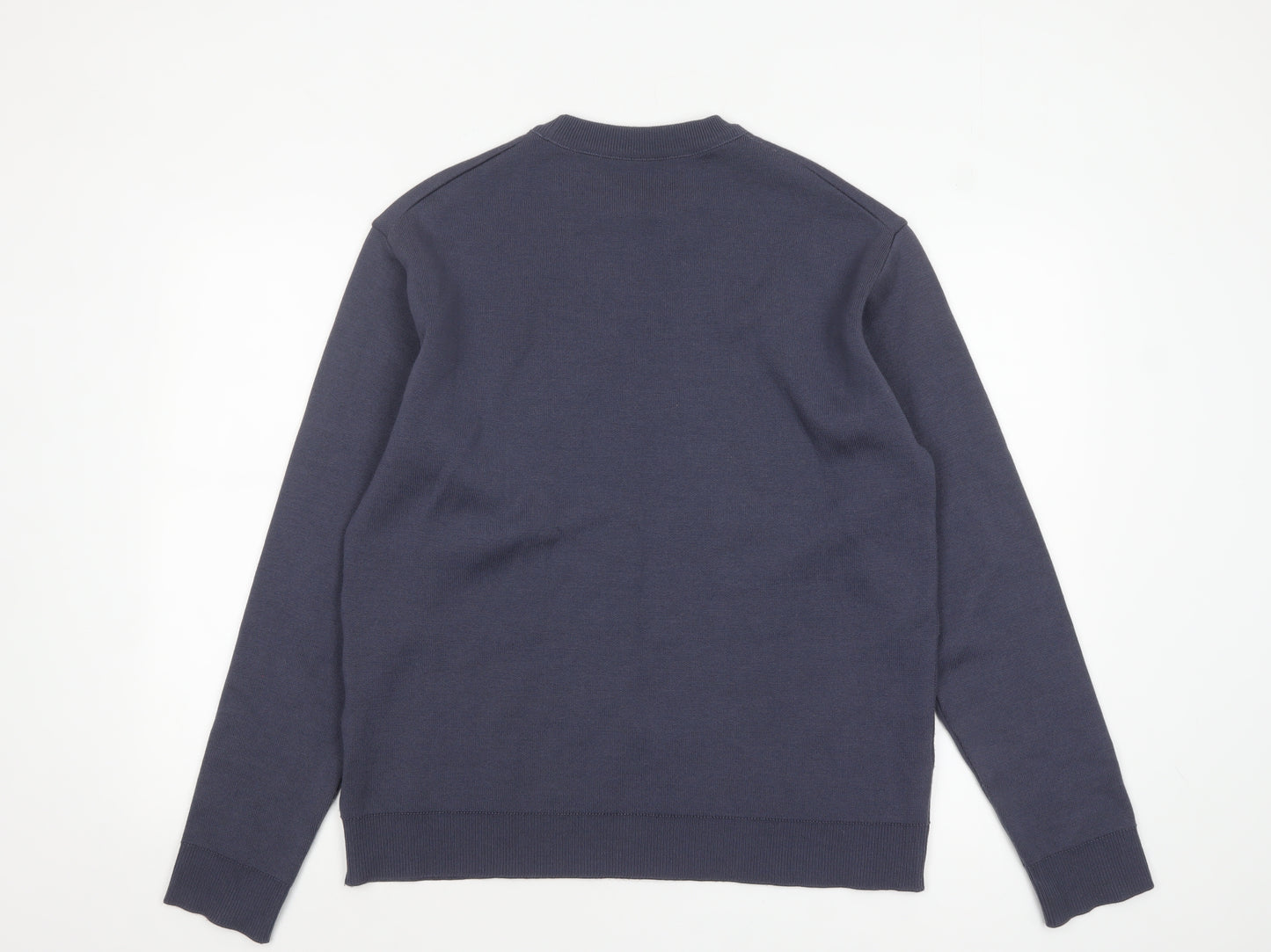 United Tokyo Men's Blue M Crew Neck Wool Blend Pullover Jumper