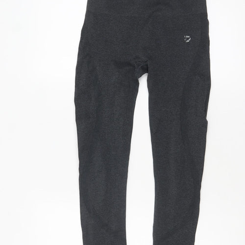 Blu Womens Black Seamless Leggings S Compression Activewear