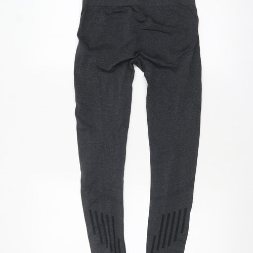 Blu Womens Black Seamless Leggings S Compression Activewear