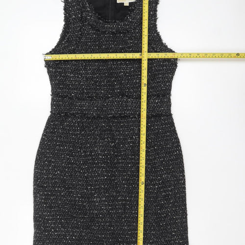 Michael Kors Women's Black Tweed Sleeveless Sheath Dress Size 10