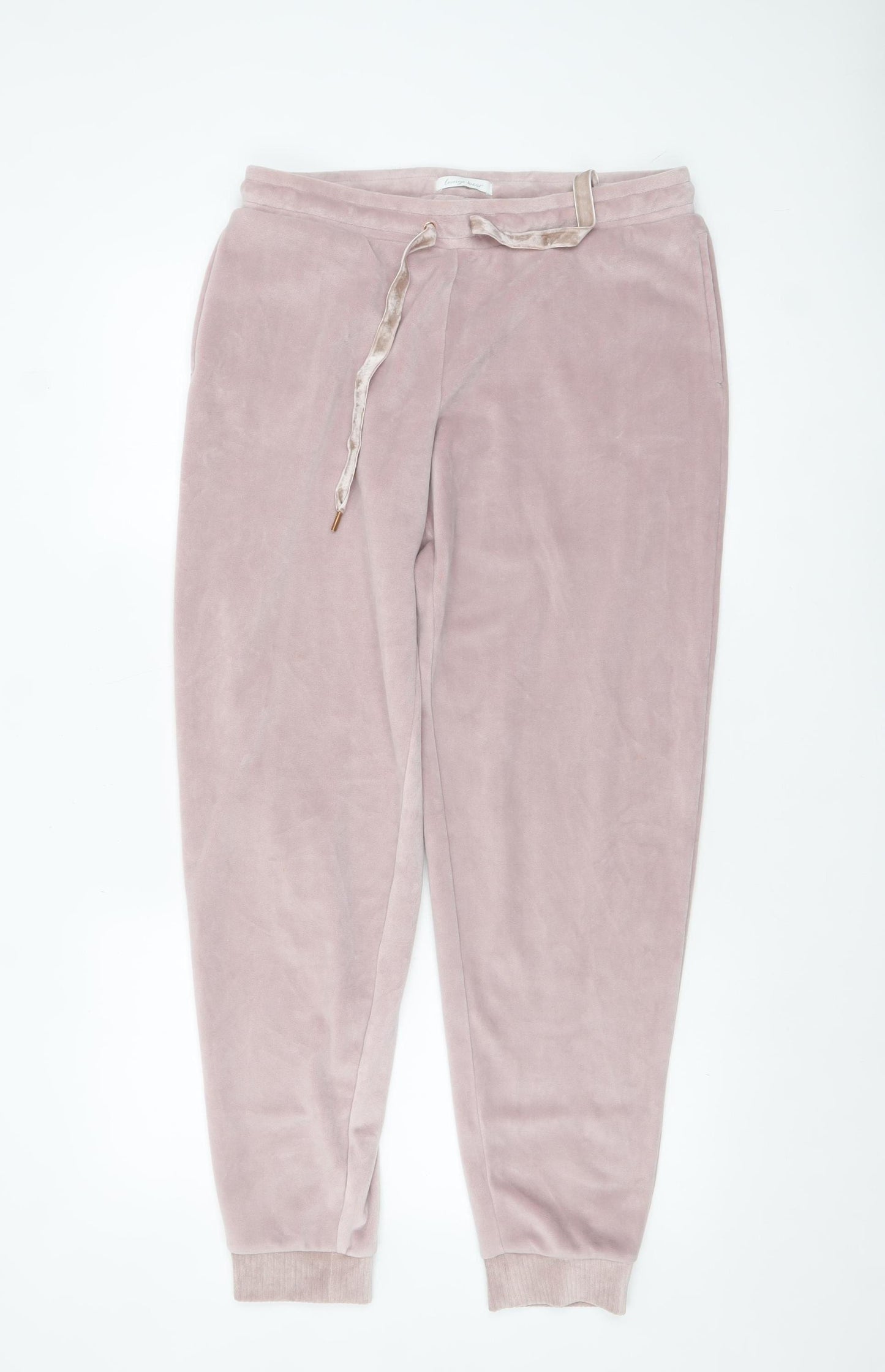 Marks and Spencer Women Pink Velour Pyjama Pants Size 12