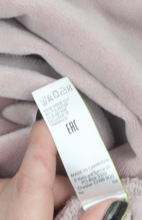 Marks and Spencer Women Pink Velour Pyjama Pants Size 12