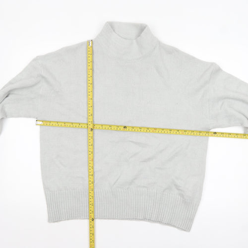 Missguided Women's Grey Mock Neck Knit Jumper UK 6