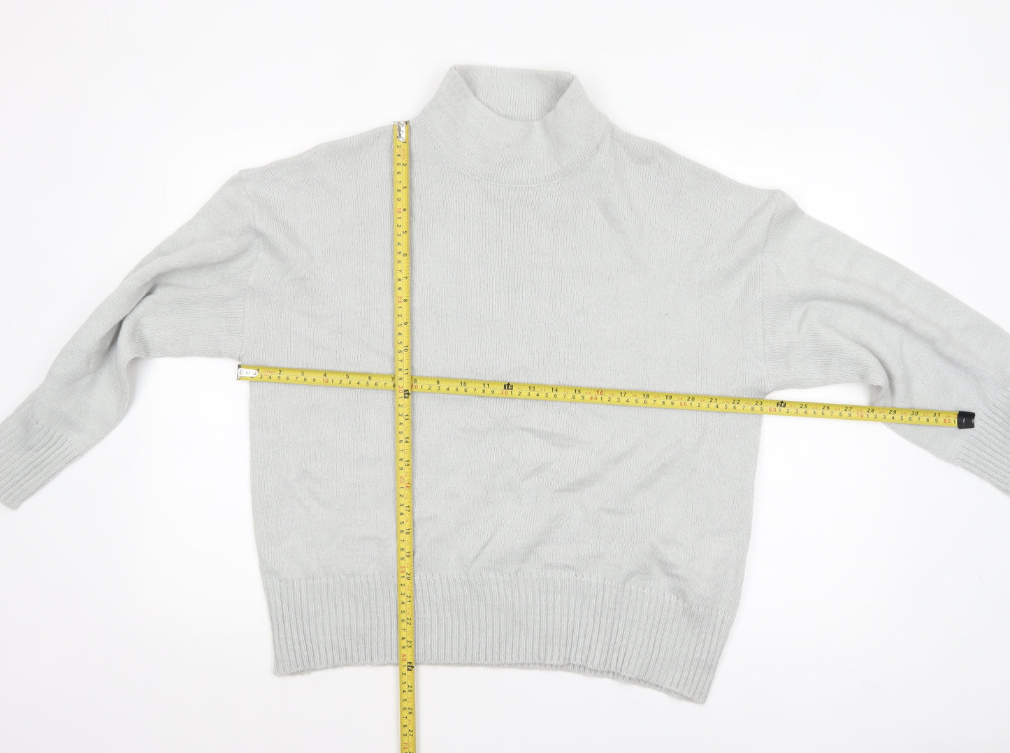 Missguided Women's Grey Mock Neck Knit Jumper UK 6