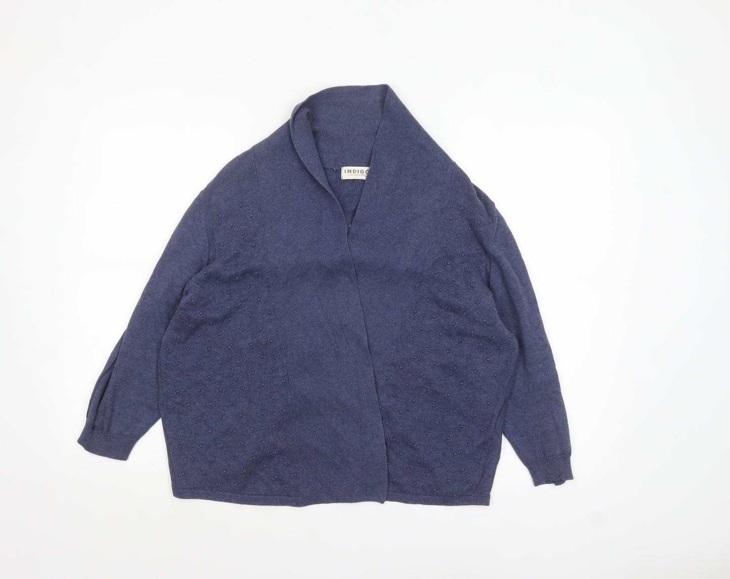 Marks and Spencer Women’s Blue Cardigan Size 18 Relaxed Fit Knitwear
