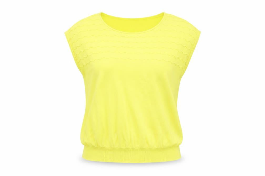 United Colors of Benetton Women’s Yellow Cotton Knit Sleeveless T-Shirt M