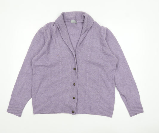 Marks and Spencer Women’s Purple Wool Cardigan UK 16