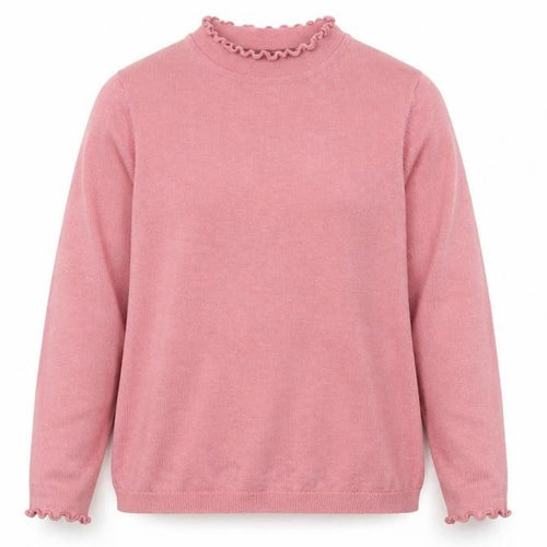 Next Women Pink High Neck Long Sleeve Knit Jumper Size 14
