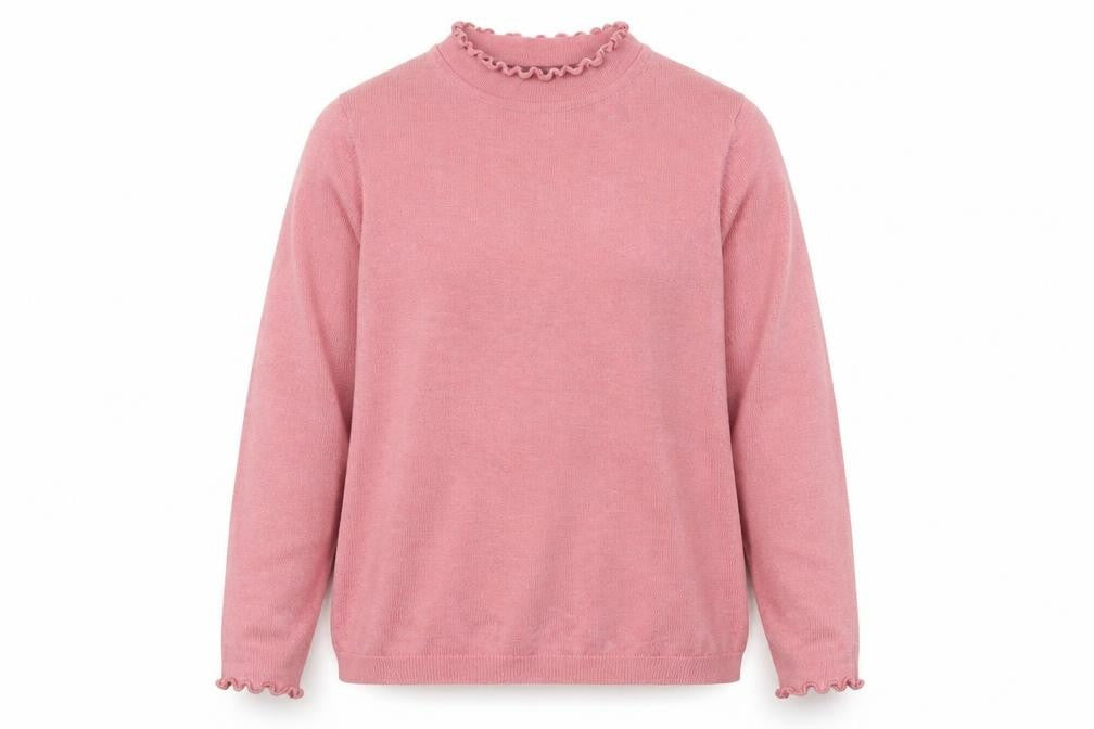 Next Women Pink High Neck Long Sleeve Knit Jumper Size 14