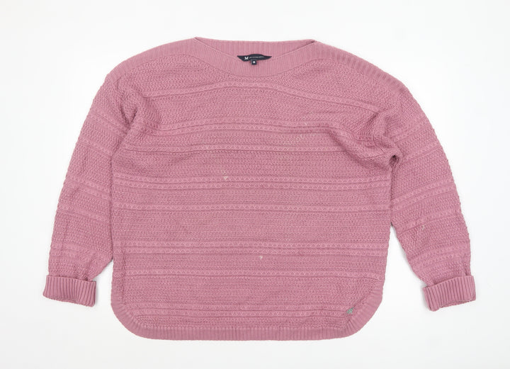 Crew Clothing Company Women's Pink Cotton Acrylic Knit Jumper Size 18