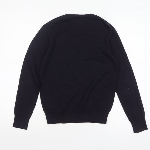 Ralph Lauren Boys Blue Cotton Crew Neck Pullover Jumper Size 10-12 Years