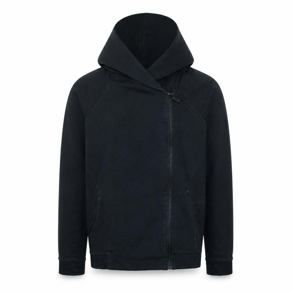 Front view of Nike Men's Black Full Zip Hoodie, size S, Regular Fit