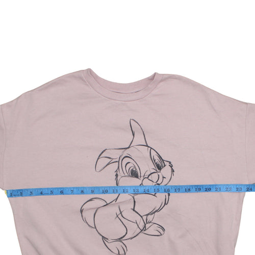 Disney Women Pink Thumper Sweatshirt UK 12/14 Medium Pullover