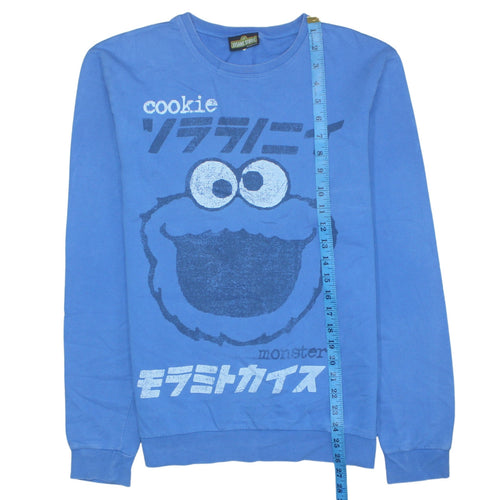 Topman Men's Blue Cookie Monster Pullover Sweatshirt S