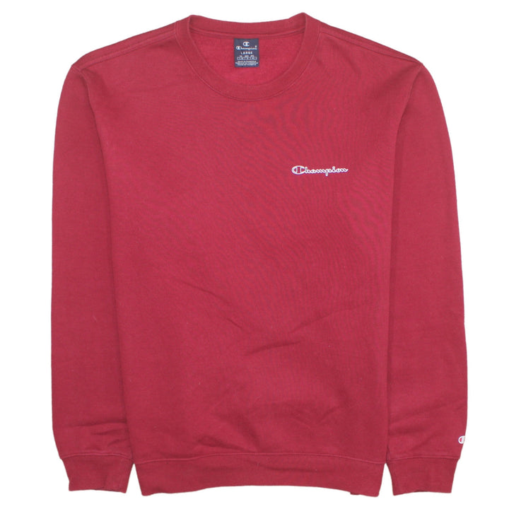 Champion Men's Red Crew Neck Pullover Sweatshirt Size L