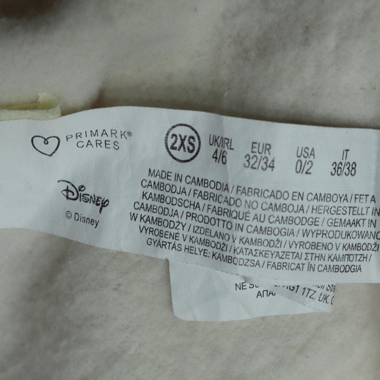 Primark Disney Women's White Mickey Mouse Pullover Sweatshirt 2XS