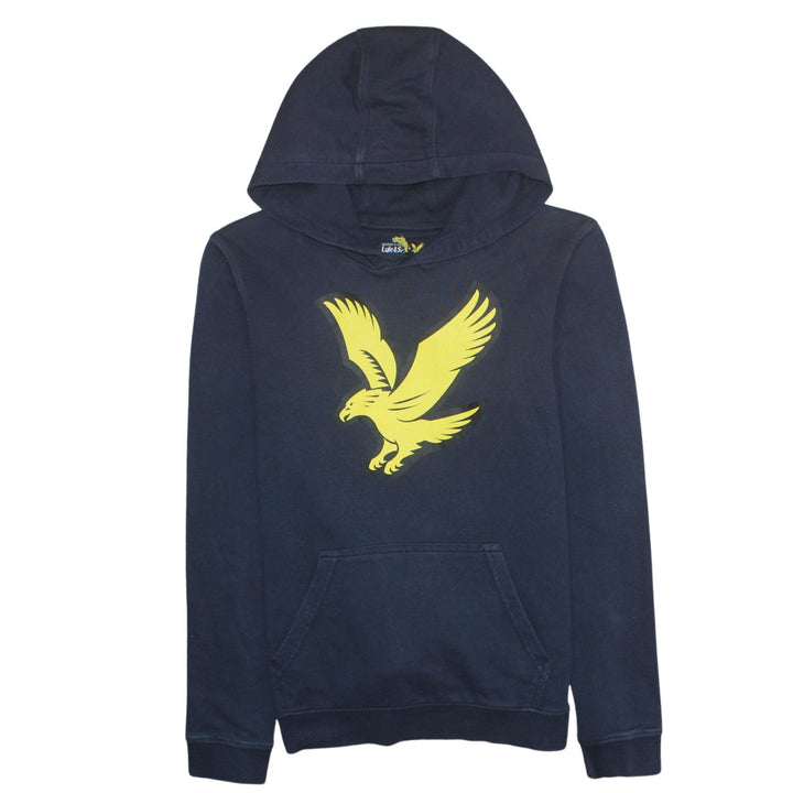 Lyle & Scott Boys Blue Pullover Hoodie 12-13 Years Cotton Logo Sweatshirt