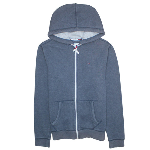 Tommy Jeans Mens Blue Regular Fit Full Zip Hoodie Size M