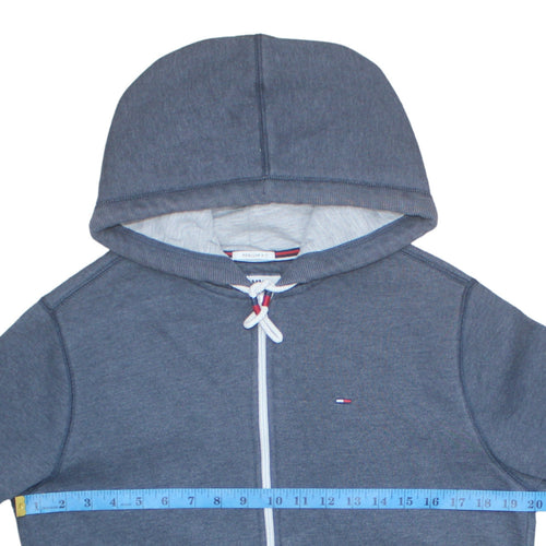 Tommy Jeans Mens Blue Regular Fit Full Zip Hoodie Size M