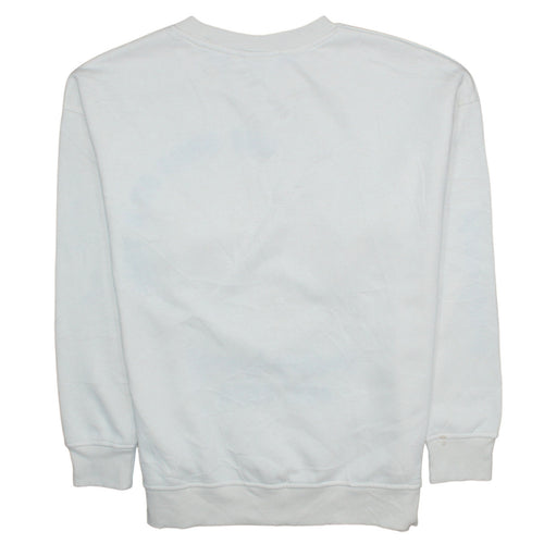Smiley World Womens White XS Pullover Sweatshirt with Graphic Print