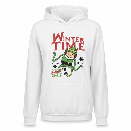 American Apparel Women White Buddy The Elf Winter Time Pullover Hoodie M