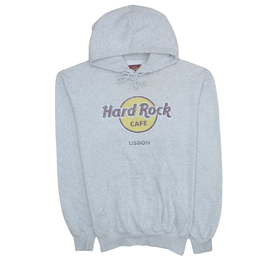 Hard Rock Cafe Lisbon Grey Pullover Hoodie Women's XL Cotton Blend
