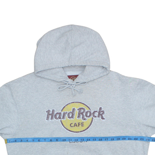 Hard Rock Cafe Lisbon Grey Pullover Hoodie Women's XL Cotton Blend