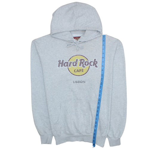 Hard Rock Cafe Lisbon Grey Pullover Hoodie Women's XL Cotton Blend