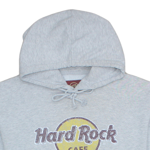Hard Rock Cafe Lisbon Grey Pullover Hoodie Women's XL Cotton Blend