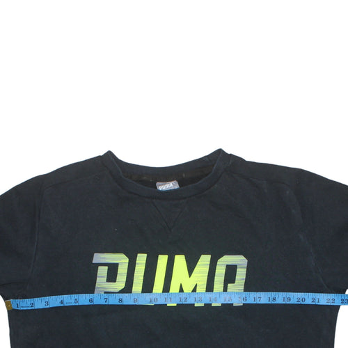 Puma Men's Black Small Pullover Crew Neck Sports Sweatshirt