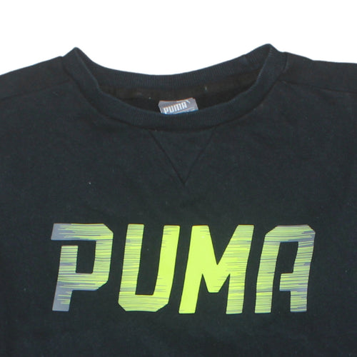 Puma Men's Black Small Pullover Crew Neck Sports Sweatshirt